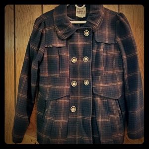 Brown Women's Front Button Coat